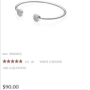 NEW AUTHENTIC PANDORA SIGNATURE CZ BANGLE
